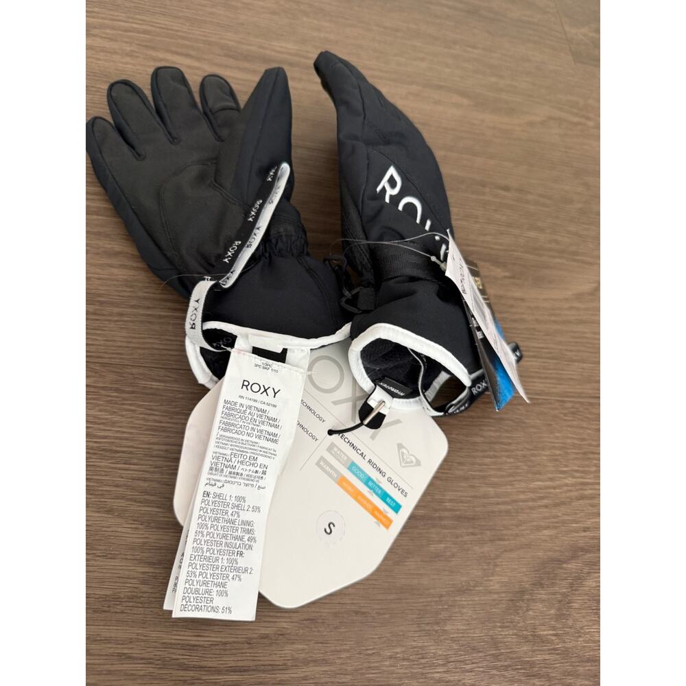🖤NWT  ROXY Women’s Technical Riding Gloves Size S – Waterproof Warm SNOWBOARD
